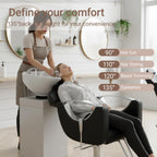 Salon Barber Chair for Hair Stylist, Professional Reclining Hydraulic Styling Chair with Heavy-Duty Pump, All Purpose Hairdresser Chair for Barbershop, Braiding, Shampoo, Spa Equipment, Cool Black